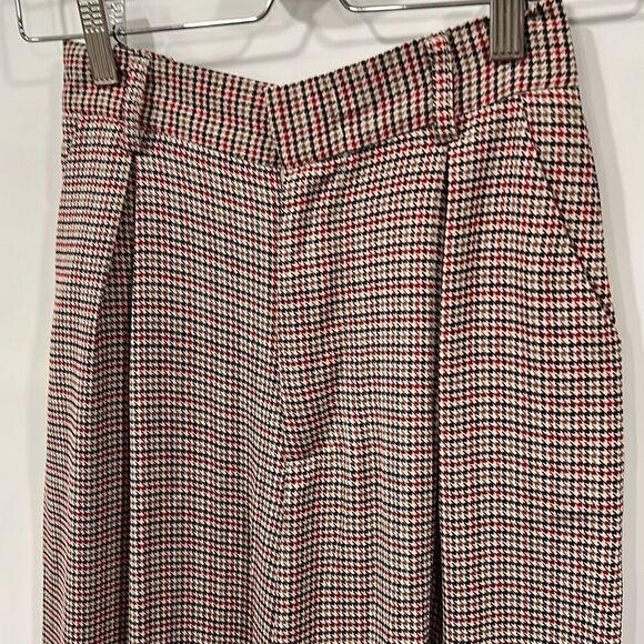 Wide leg houndstooth pattern trousers women’s xs - Picture 3 of 9